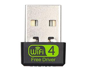 Booso Adaptador USB inalámbrico, adaptador sin 2,4 G a una banda de 150 Mbps, mini tarjeta de cubo sin WiFi para ordenador portátil, escritorio, PC, compatible con 10/8/8.1