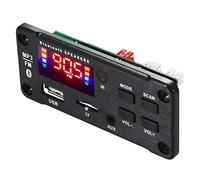 Booso Amplificador de 25 W x 2 12 V MP3 Placa decodificador módulo de audio Bluetooth 5.0 inalámbrico reproductor de música MP3 para coche con Bluetooth