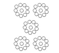 Booso Anillos redondos soldados de acero inoxidable de 30 mm, 50 unidades