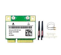 Booso AX210HMW - Tarjeta WiFi + antena set WiFi 6E Mini PCI-E AX210 802.11Ax/AC 2.4G/5G/6Ghz BT5.2 Adaptador sin para ordenador portátil