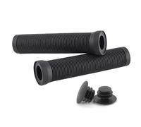 Booso Bike Grips - Empuñadura de bicicleta de carretera de 22 mm, antideslizante, absorbe los golpes, tapón de extremo de la barra de agarre para bicicleta, color negro