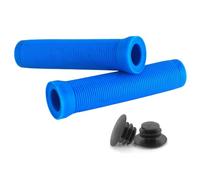 Booso Bike Grips - Empuñadura de bicicleta de carretera de 22 mm, antideslizante, absorbe los golpes, tapón de extremo de la barra, parte de bicicleta, color azul