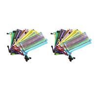 Booso - Bolsa con cremallera A6, lápiz de colores, bolsa de documentos para maquillaje de viaje, suministros de oficina, accesorios de viaje (28 piezas), 7 colores