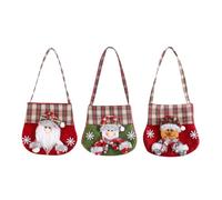 Booso Bolsa de Regalo de Navidad de Tela Bolsa de Navidad para Regalos Bolsas de Fiesta Bolsa de Mano Navidad Forma de Manzana Bolsas para Tema de Navidad