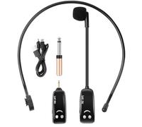 Booso Cabeza de Micrófono Sin UHF Llevando Auriculares De Pantalla Digital, Altavoz Pequeño Bee, Micrófono De Enseñanza