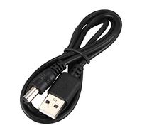 Booso Cable USB de 5,5 mm/2,1 mm, 5 V CC, cable de alimentación (negro, 75 cm)
