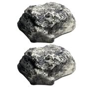 Booso Caja de almacenamiento de llaves de repuesto de piedra de simulación de jardín, caja de almacenamiento de llaves de seguridad para jardín al aire libre