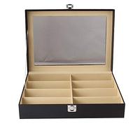 Booso Caja de almacenamiento para gafas de sol con 8 rejillas, organizador para gafas de sol