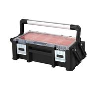 Booso Caja de almacenamiento portátil para piezas de hardware, tornillos, caja de herramientas, organizador de herramientas multirejilla, caja de herramientas, arreglo de almacenamiento de garaje