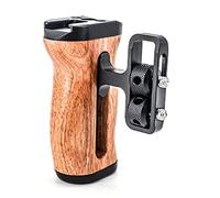 Booso Caja de CáMara MultifuncióN Manija Lateral Izquierda/Derecha para Jaula de ExpansióN de Fotos EmpuñAdura de Manejar de Madera Zapata FríA para MicróFono Luz de Video