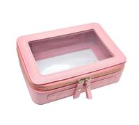 Booso Caja de cosméticos transparente caja cuadrada para almohada de aire caja para bolsa de aseo bolsa de cosméticos impermeable, plateado