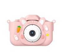 Booso Cámara para niños, de filtro de fotos, videojuegos, multifuncional, portátil, 83 x 61 x 48 mm, color rosa