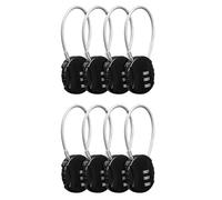 Booso Candado de combinación de 8 piezas de 3 dígitos para exteriores, impermeable, para escuela, gimnasio, taquilla deportiva, valla, caja de herramientas, puerta