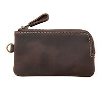 Booso Cartera de para hombre, con cremallera, monedero de caballo , Brown, Talla