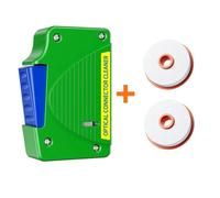 Booso Casete Limpiador de Fibra Óptica + 2 Núcleos de Limpieza Caja de Limpieza de Extremos de Fibra Limpiador de Coletas para SC/FC//LC Herramienta de Limpieza C