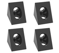 Booso Conector de soporte de ángulo de 90 grados para impresora CNC y 3D, ranura en V, esquina negra para perfil de aluminio 2020, 4 piezas