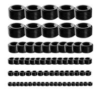 Booso Conector de tubo de acero al carbono, 1/8 1/4 3/8 1/2 3/4 pulgadas macho rosca hexagonal interna kit surtido de enchufes, A