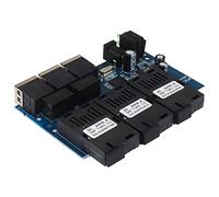 Booso Conmutador en Fibra Ethernet 100M Tarjeta PCBA Convertidor de Medios Ópticos 20Km 3 Fibra 3 Soporte RJ45 Switch en Fibra RPOE Simplex SC