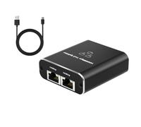 Booso Divisor de red Ethernet de 1000 Mbps para 2 PC, portátil, red RJ45, divisor 1 en 2 salidas, divisor Gigabit Ethernet, duradero, fácil de instalar