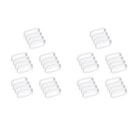 Booso Estuche de LáPices con Cremallera de PVC Transparente de 40 Piezas, Bolsa de Maquillaje de Gran Capacidad con Cremallera para PapeleríA de Oficina Escolar ()