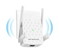 Booso Extensión de Alcance Repetidor WiFi para y Oficina, Amplificador de señal de extensión Internet 1200 Mbps con 4 Antenas enchufe UE