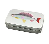 Booso Grayling - Caja de cebo de metal con patrón de trucha, accesorios de pesca con mosca, caja pequeña