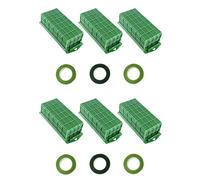 Booso Jaula de espuma floral, paquete de 6 bloques de espuma floral para flores, soporte de flores con espuma floral, cuenco de espuma para flores