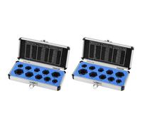 Booso Juego de 20 piezas de llaves de vaso de 9 a 19 mm dañadas para extractor de pernos y pernos, juego de herramientas de roscado