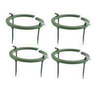 Booso Juego de 4 anillos de agua de 5 pulgadas de ancho, 3 patas, anillo de goteo con entrada de púas integrada de 1/8 pulgadas, 3 estacas extraíbles, fácil de instalar, fácil de usar