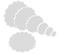 Booso Juego de 7 bloques de sellos acrílicos transparentes con cuadrícula y agarre, bloques de sellos decorativos para niños