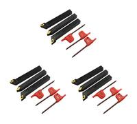 Booso Juego de 9 piezas de herramientas de torneado de carburo CNC de 1/2 pulgada SDNCN1212H07 + SDJCL1212H07 + 9 piezas DCMT070204 inserto