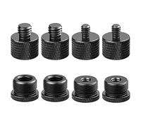 Booso Juego de con soporte para micrófono, adaptadores roscados para micrófono de 5/8 hembra a 3/8 y de 5/8 hembra a 1/4, etc.