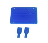 Booso Juego de empalme de cinta de carrete a carrete, bloque de empalme para abrir cinta de casete y reparación con dos fijadores, color azul