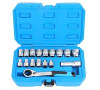 Booso Juego de llaves de carraca para perforación, juego de llaves de dos vías, juego de llaves mecánicas, herramienta de conector de lote