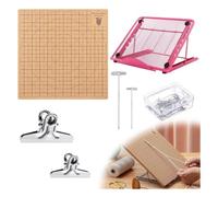 Booso Juego de tablero de macramé con clip de aguja en T, suministros para tejer manualidades, macramé y tabla de anudar, suministros de macramé S