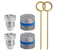 Booso Kit de boquilla de orificio de cañón de espuma y malla para hacer espuma para cañón de espuma, puntas de boquilla de rosca de repuesto y filtro de malla