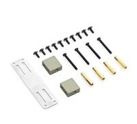 Booso Kit de soporte de montaje fijo servo de metal para MN D90 D91 D99S MN99S 1/12 RC Truck Car Accesorios de piezas de actualización, titanio