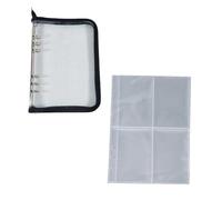 Booso Mini carpeta con cremallera, soporte para tarjetas de fotos, álbum de colección de tarjetas de fotos