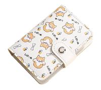 Booso Mini portatarjetas de crédito con 20 ranuras para tarjetas + 2 ranuras para identificación, monedero porta tarjetas de crédito antidesmagnetización, duradero y fácil de usar 10,5 x 2 x 7,2 cm,