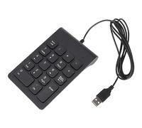 Booso Mini USB con cable teclado numérico con teclado numérico 18 teclas para contabilidad Teller ordenador portátil Android Notebook Tablets PC (negro)