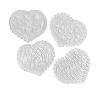 Booso Moldes de Arcilla Polimérica,Moldes de Silicona para Arcilla Polimérica,Moldes Arcilla Polimérica con Forma Flores,Moldes para Pendientes de Arcilla Polimérica 4 Piezas