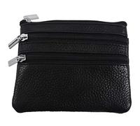 Booso Monedero de con 4 bolsillos y para mujer, color negro, Black, Talla única