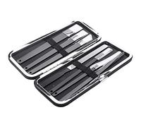 Booso negro - Juego de 7 cutículas secas de piel muerta removedor de dedo para uñas pedicura, cuchillo para el cuidado de los pies, kit de pie rallador de callo muerto exfoliante