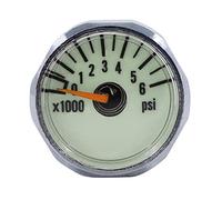 Booso Nuevo medidor de presión de botella de buceo con cara de 1 pulgada, 350 bar/5000 PSI 7/16 pulgadas, roscas 20UNF