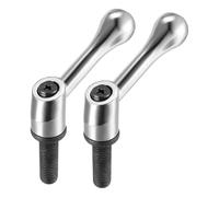 Booso Palanca de abrazadera ajustable con mango de 40 mm, botón roscado, trinquete macho