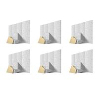 Booso Paneles Acústicos Autoadhesivos Paquete de 72, 12 x 12 x 0,4 Pulgadas Acolchado Una de Sonido, Panel Absorbente de Sonido para El Hogar, Gris