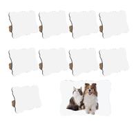 Booso Paquete de 10 marcos de fotos de sublimación en blanco con soporte, transferencia de calor, marcos de fotos de madera MDF para manualidades, 6 x 8 pulgadas
