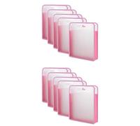 Booso Paquete de 10 organizadores de papel para álbumes de recortes, papel expandible rosa, almacenamiento portátil de papel para álbumes de recortes con cierre de botón