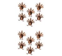 Booso Paquete de 12 Candelabros de Hierro para Velas de Té de Pavo, Candelabros de AccióN de Gracias, Soporte de Luz de Té Retro, Candelabros de Cosecha de OtoñO