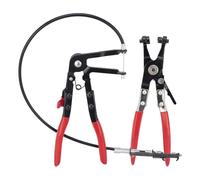 Booso Paquete de 2 alicates de abrazadera de manguera, alicates de abrazadera de manguera con cuello recto, alicates de abrazadera de manguera para montar y desmontar mangueras